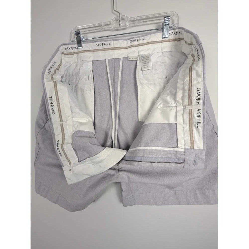 Oak‎ Hill Chino Shorts Mens 46 Purple Pastel Cotton Expandable Waist 7